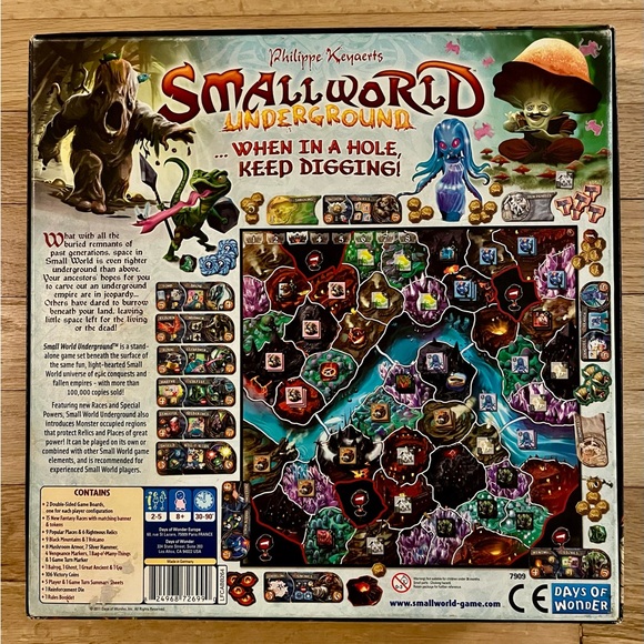 Small World Underground Board Game - Used Condition. Missing 2 tokens. - Picture 2 of 10